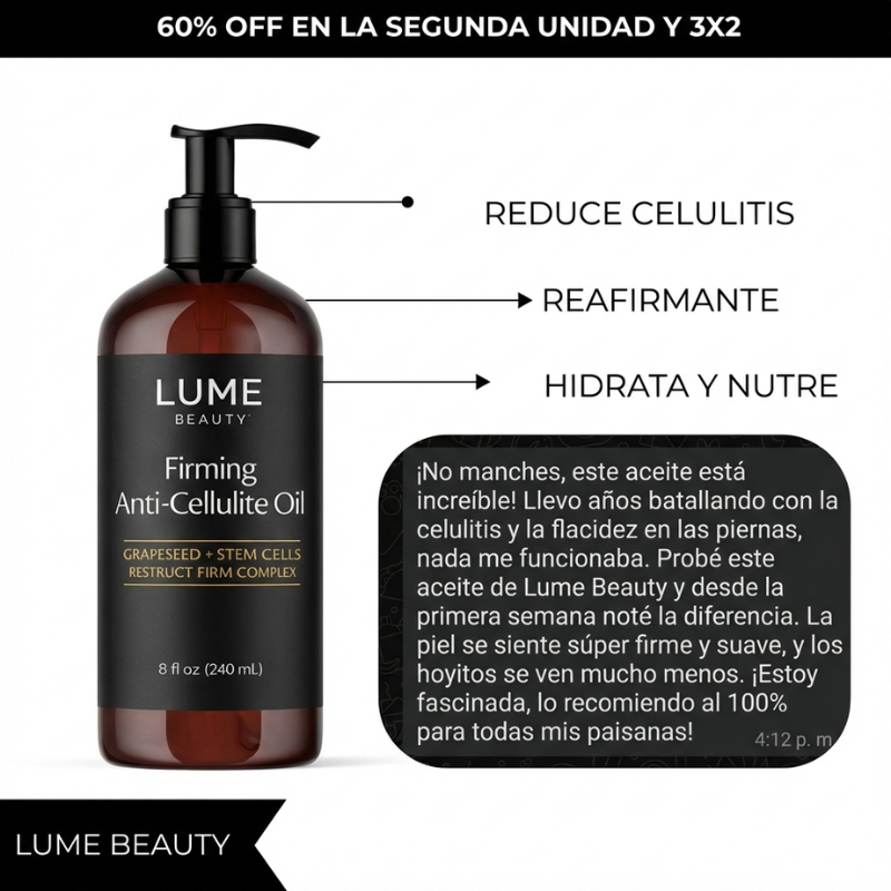 Aceite Anticelulitis - Adiós Flacidez y Arrugas